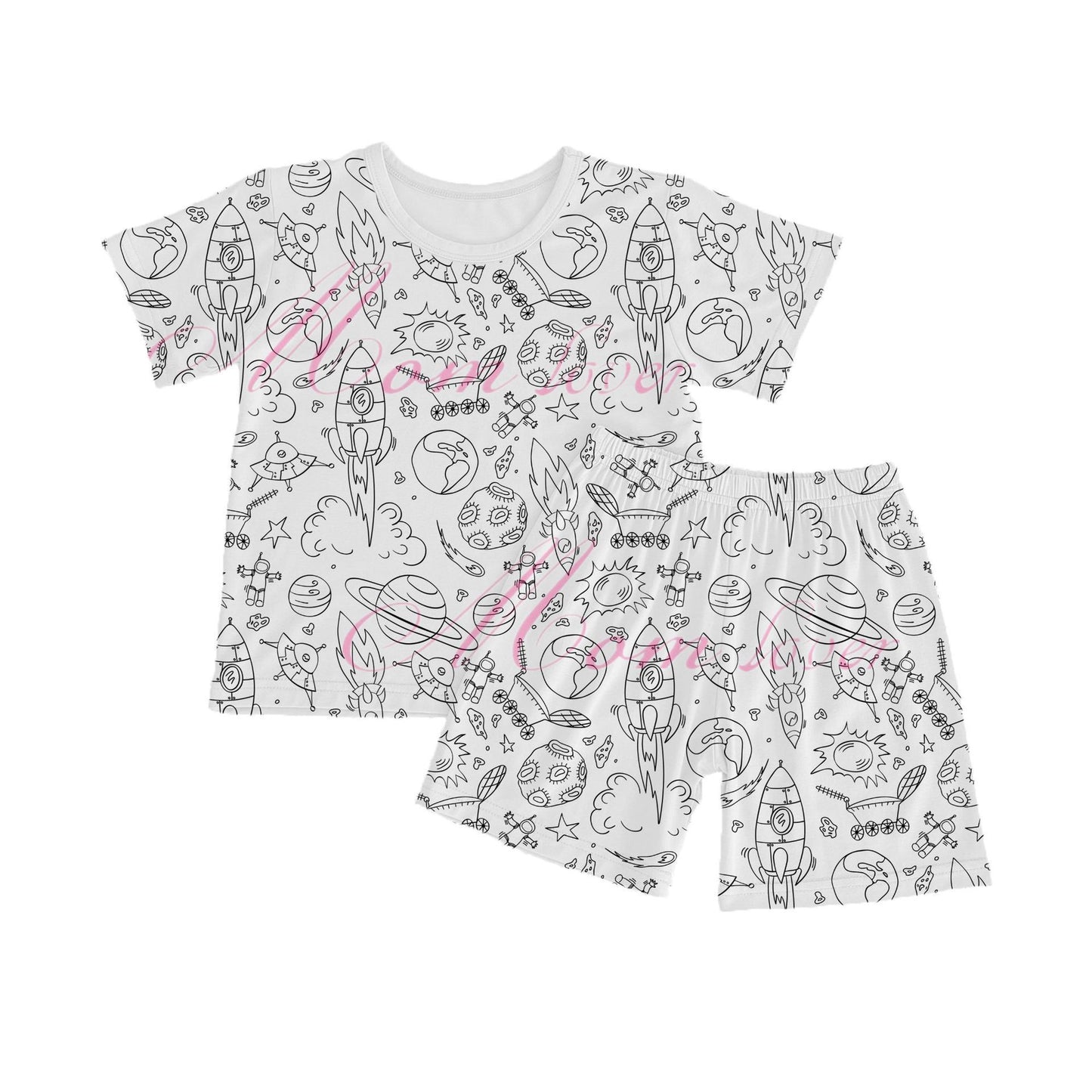 Snooze&Scrible™️Children Sketch Coloring Comfortable Pajamas
