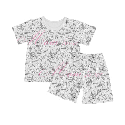 Snooze&Scrible™️Children Sketch Coloring Comfortable Pajamas