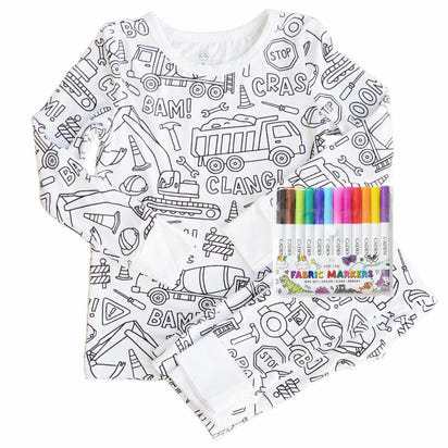 Snooze&Scrible™️Children Sketch Coloring Comfortable Pajamas