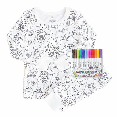 Snooze&Scrible™️Children Sketch Coloring Comfortable Pajamas