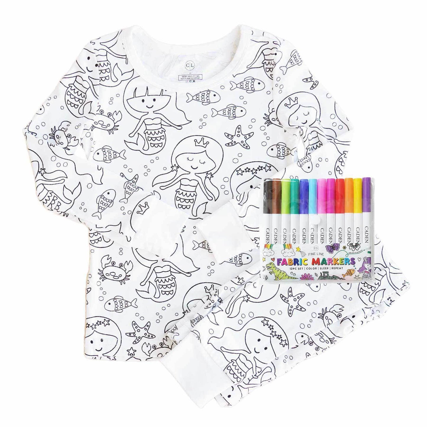 Snooze&Scrible™️Children Sketch Coloring Comfortable Pajamas