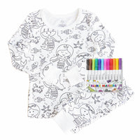 Snooze&Scrible™️Children Sketch Coloring Comfortable Pajamas
