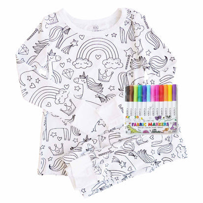 Snooze&Scrible™️Children Sketch Coloring Comfortable Pajamas