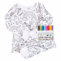 Snooze&Scrible™️Children Sketch Coloring Comfortable Pajamas